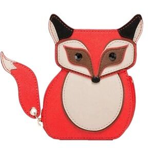 Kate Spade Red and Cream Fox Coin Purse